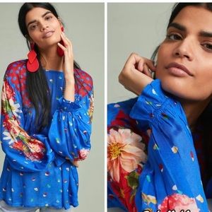 Anthro Bl-nk eclectic miranda peasant blouse